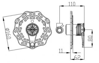 Смеситель Zorg Antic A 404DK-BR для душа